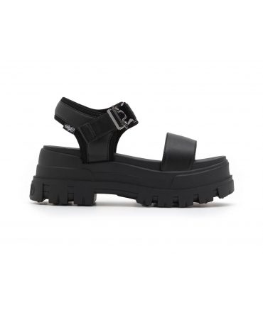 BUFFALO Vegan JOJO sandali neri platform donna zeppa chunky fasce scarpe vegane