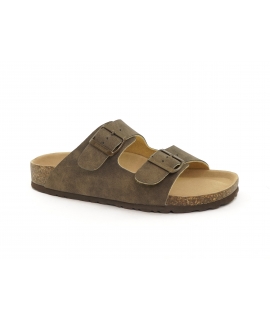 Chaussons vegan marron BIONATURA à deux bandes et semelle intérieure souple Fabriqués en Italie