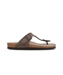 GENUINS ROSAS VEGAN brown men's slippers cork flip-flops