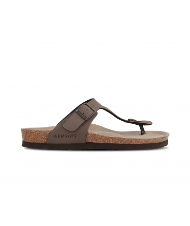 GENUINS ROSAS VEGAN braune Herren Hausschuhe Kork Flip-Flops