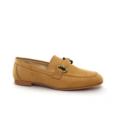 Mocasín vegano VSI FIBY efecto ante marrón con pinza Fabricado en Italia