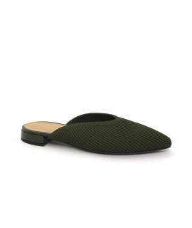 VSI PRIYA green slippers vegan low fashion sabot fabric V-neck Made in Italy