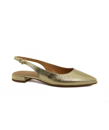 VSI MABI Slingback vegan goldlaminierter Zehenriemen Made in Italy