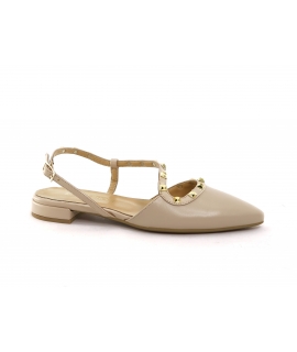 VSI SAPRI Ballerine aperte nude vegan punta borchie Made in Italy