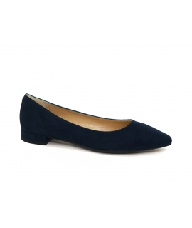 VSI VAILA Vegane Ballerinas in Wildlederoptik in Blau mit Spitze Made in Italy