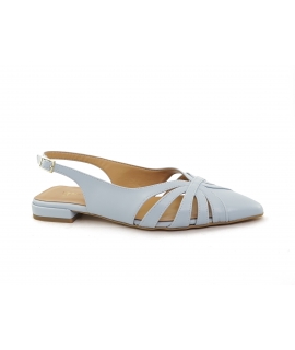 VSI ANICE vegane Ballerinas mit hellblauen Spider Slingbacks elegant Made in Italy
