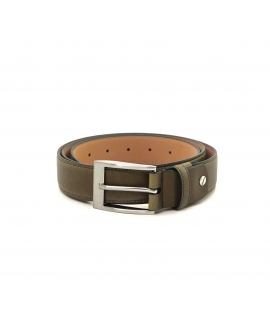 VSI BADIA vegan belt khaki corn soft square buckle made in Italy