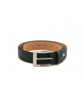 VSI BADIA black vegan belt, soft corn, square buckle, made in Italy