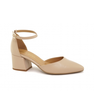 VSI APRIL Nacktrosa vegane Sandalen, bequeme vegane Schuhe mit Absatz und Zehen, hergestellt in Italien