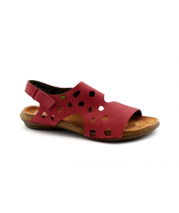 EL NATURALISTA Wakatua Women's shoes red sandals strap vegan shoes