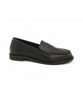 VSI BRIS Vegane Damen-Mokassin-Schwarz-Vintage-Mais-Veganschuhe, hergestellt in Italien