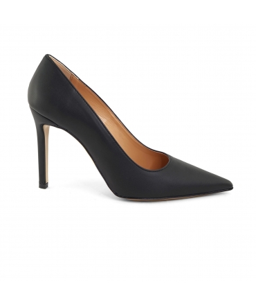 VSI LISSA Black Vegan Pumps with Pointed Toe and High Heels Made in Italy