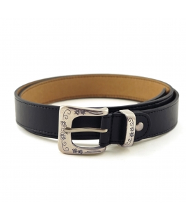 Ceinture végétalienne VSI CINTELYA Pomme noire Boucle argentée Fabriquée à la main en Italie