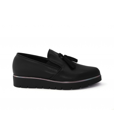 VSI SELLY Zapatos de mujer Cuñas de mocasín Zapatos veganos con borlas elásticas Biopolioli Hecho en Italia