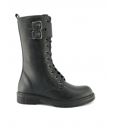 VSI ZOE Scarpe Donna Anfibi 12 buchi zip lacci fibbie impermeabili vegan shoes Made in Italy