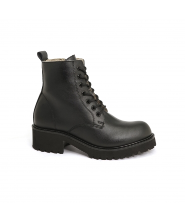 VSI NEVADA Anfibi imbottiti neri 7 buchi finto pelo impermeabili cerniera tacco scarpe vegan Made in Italy