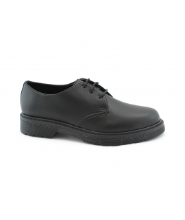 VSI DREI Zapatos veganos negros con cordones y plantilla extraíble de maíz Made in Italy