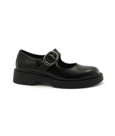 VSI CLEO vegan baby Mary Jane low shoes in shiny black, Made in Italy