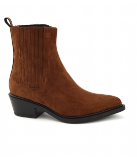 VSI SIERRA Stivaletto texano vegan marrone scamosciato Made in Italy