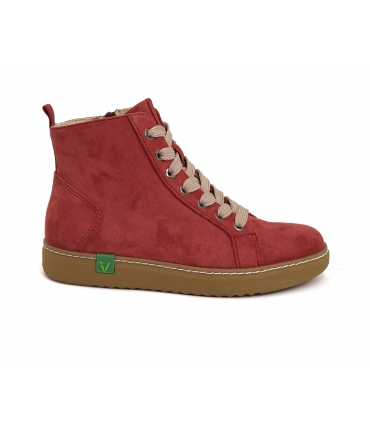 JANA Vegan Women's Shoes recycelte High-Top-Sneaker mit Schnürsenkeln und seitlichem Reissverschluss