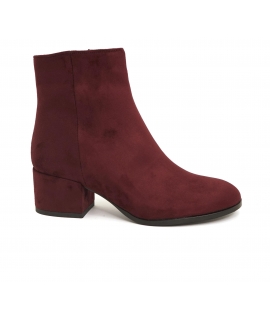 Bottines véganes marron VSI DENA à bout rond, talon carré et fermeture éclair, fabriquées en Italie