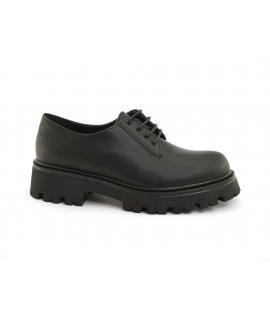 VSI TECLA schwarze vegane Schnürschuhe mit Schnürsenkeln Made in Italy