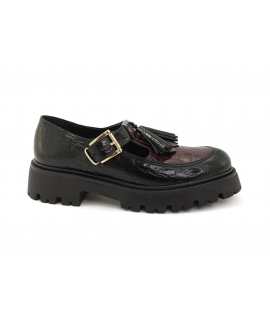 VSI GRIM vegan low shoes with two-tone eyelets and tassels, thick sole, Made in Italy