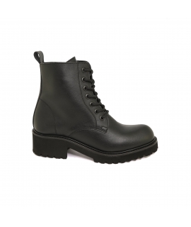 VSI KLESTA Schwarze Kampfstiefel, 7 Löcher, wasserdichte Stiefel, Reissverschluss, Absatz, vegane Schuhe, hergestellt in Italie