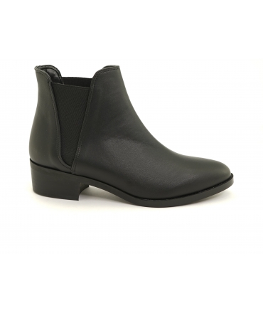 VSI EMI Botines de mujer negros maíz elástico tacón bajo zapatos veganos Made in Italy eco
