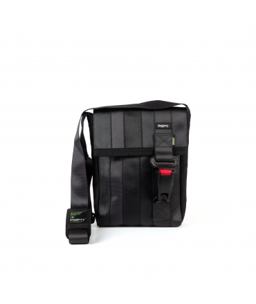Bolso JAGGERY reciclado cinturones de seguridad bandolera upcyling vegano