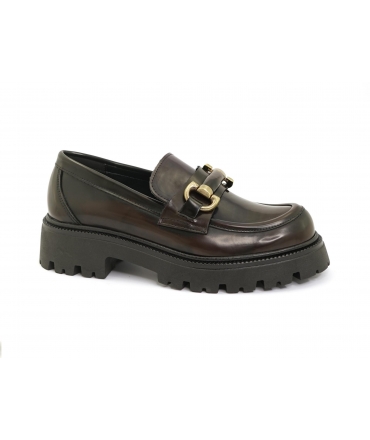 VSI DRESDA vegan loafers dark brown chunky shiny horsebit Made in Italy
