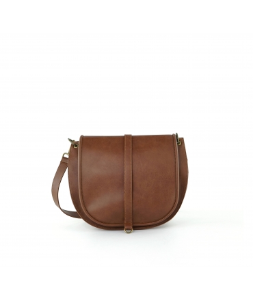 VSI INDA Bolso vegano pequeño Mujer bandolera botón impermeable media luna