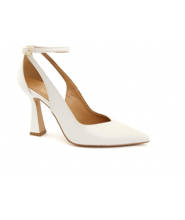 VSI ANISSA Decolletè sposa cut out bianche tacco rocchetto punta chiusa scarpe vegan Made in Italy