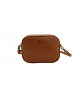 VSI MEI Borsa marrone vegan Donna Bauletto mela zip tracolla regolabile removibile artigianale