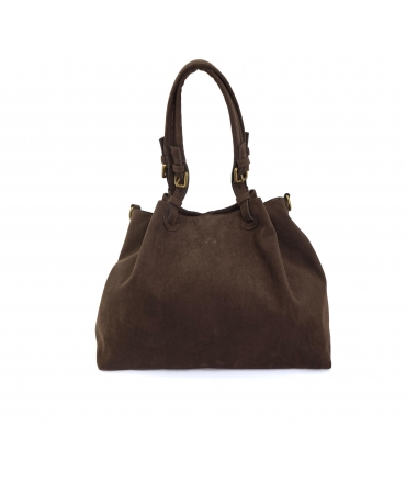 VSI GIAVE Vegan Shoulder Bag Dark Brown Removable Shoulder Strap Made in Italy