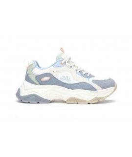 REFRESH Vegan blue sneakers with chunky soles and wedges