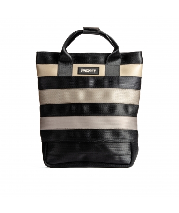 Mochila JAGGERY vegana reciclada con cinturones con cremallera