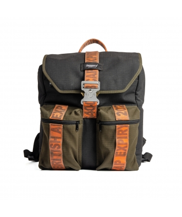 JAGGERY Backpack recycled safety belts canvas military computer bag vegan