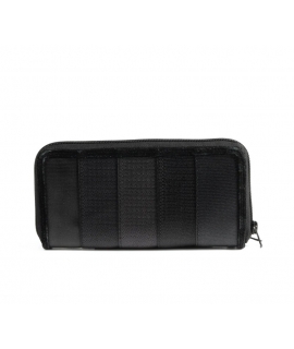 JAGGERY Grand portefeuille avec fermeture zippée et porte-cartes recyclé à partir de ceintures cargo