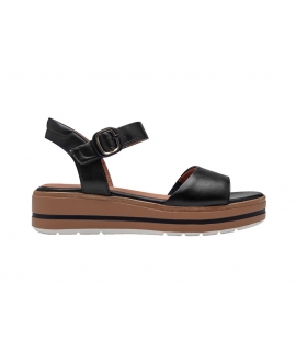 JANA black women's vegan sandals wedge strap band summer vegan shoes