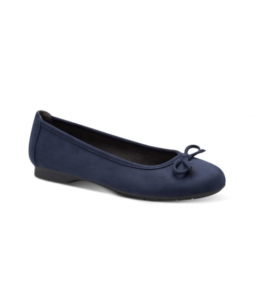 JANA ballerine vegan blu fiocco scarpe basse donna punta tonda