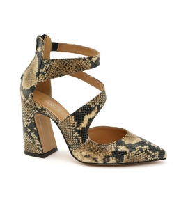 VSI LIRI Vegan Animal Print Pumps with Pointed Heels and Vegan Shoes Made in Italy