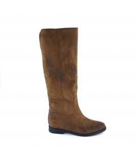 VSI MIDA Damenschuhe Stiefel mit runden Zehen und veganen Keilschuhen