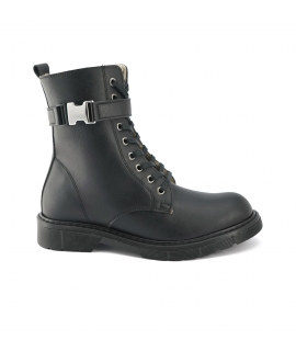 VSI JESS Schuhe Frau Amphibien 9 L&ouml;cher Kunstpelz Schnalle Reissverschluss wasserdichte Schn&uuml;rsenkel vegane Schuhe Made in Ita