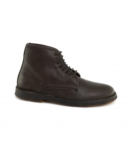 Bota vegana VSI OSERO para hombre con cordones marr&oacute;n oscuro Made in Italy