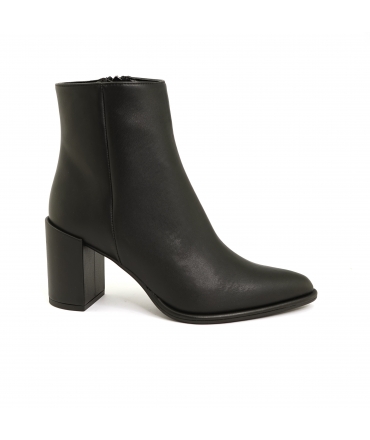 VSI NIAS Botines Tejanos Ecológicos tacón maíz negro puntera zapatos veganos Made in Italy