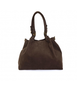 Bolso de hombro vegano VSI GIAVE, marr&oacute;n oscuro, correa de hombro extra&iacute;ble, hecho en Italia