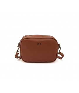 VSI MEI Borsa marrone vegan Donna Bauletto mela zip tracolla regolabile removibile artigianale