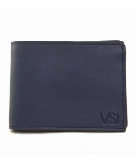 Portefeuille vegan VSI RIFREDI pour homme en maïs bleu fabriqué en Italie