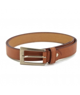 Ceinture vegan VSI ELI en cuir couleur pomme avec boucle rectangulaire, fabriquée à la main en Italie